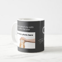 Custom colour "Ask me about my cat(s)" Mug
