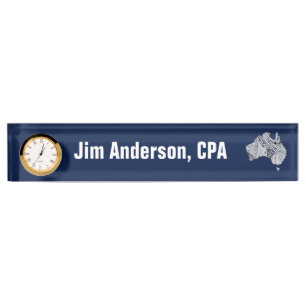 Custom Colour Australia Map Art Nameplate