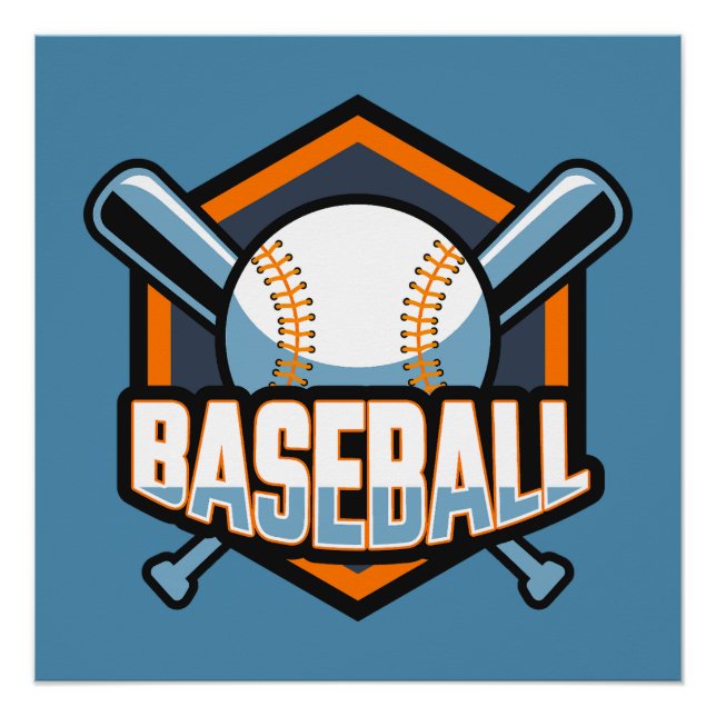 Custom Colour Baseball Poster (Front)