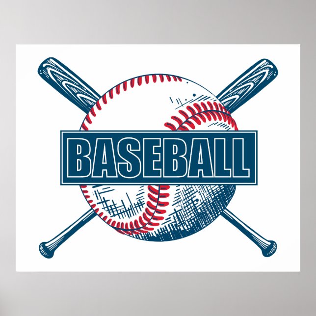 Custom Colour Baseball Poster (Front)