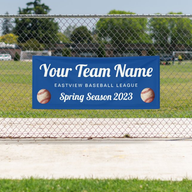 Custom Colour Baseball Team Banner (Insitu)