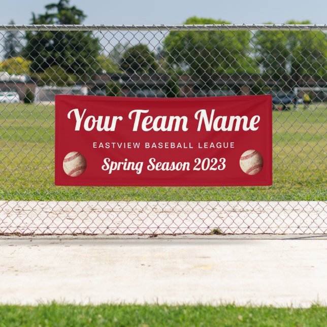 Custom Colour Baseball Team  Banner (Insitu)