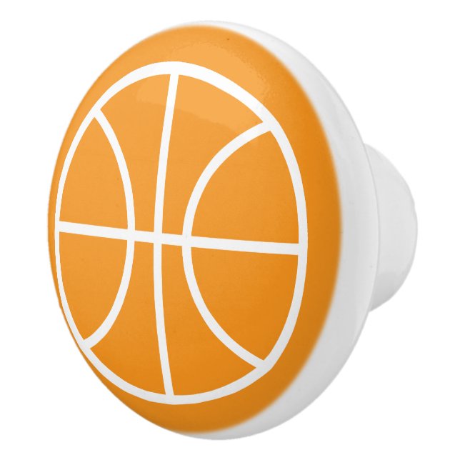 Custom colour basketball ceramic knob (Right)