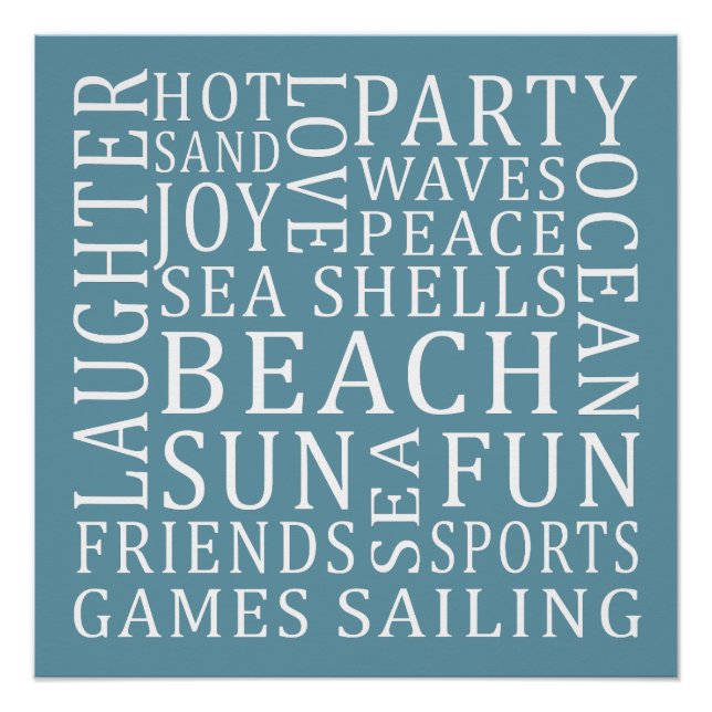 Custom Colour Beach House poster (Front)