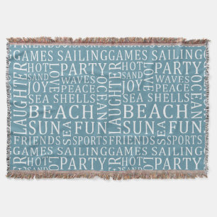 Custom Colour Beach House throw blanket