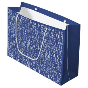 Custom Colour Beach Typography gift bags