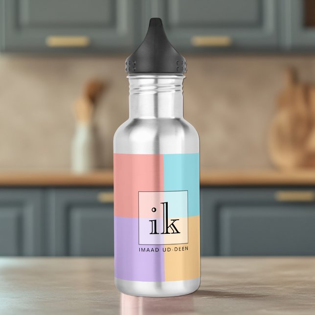 Custom Colour Block Water Bottle | Car Line Art (Creator Uploaded)