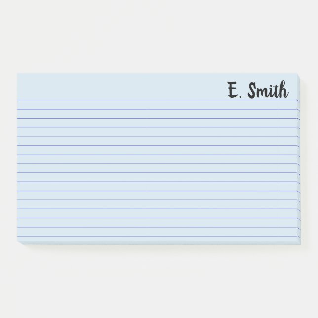 Custom Colour Blue Personalised Large Post-it Notes (Front)