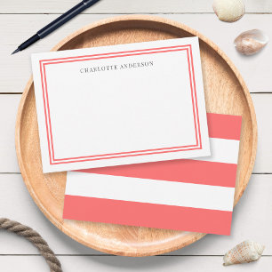 Custom Colour Borders & White Stripes Personalised Card