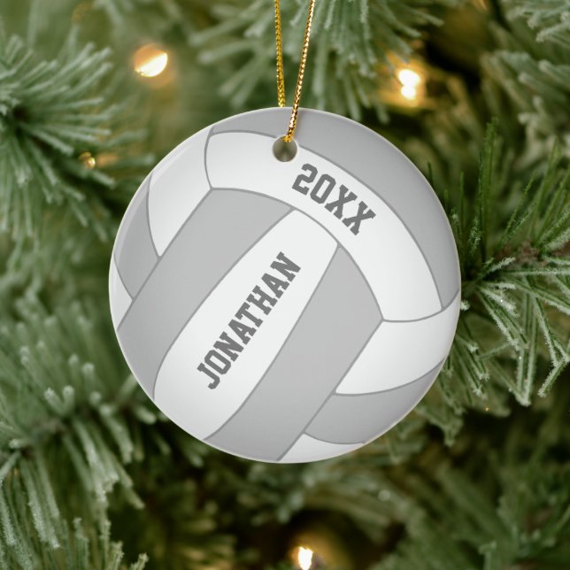 Custom colour boy's volleyball ceramic tree decoration (Tree)