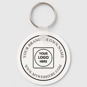Custom Colour Business Logo Promo Keychains