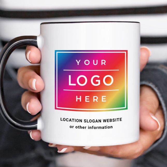 Custom Colour Business Name and Logo Branded Mug (Creator Uploaded)