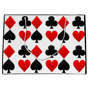 Custom Colour Card Deck-Vegas Heart/Spades Gift Large Gift Bag