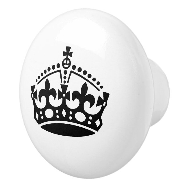 Custom colour crown door and drawer knob (Right)