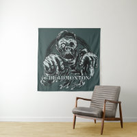 Custom colour DEADMONTON Zombie tapestry