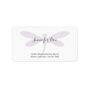 Custom Colour Dragonfly Address Label Template