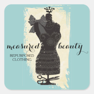 custom colour dress dummy fashion mannequin sewing square sticker