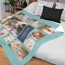 Custom Colour Elegant Script Family Photo Collage