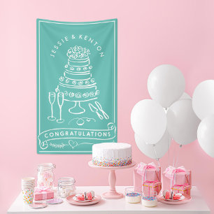 Custom Colour Engagement Congratulations Banner