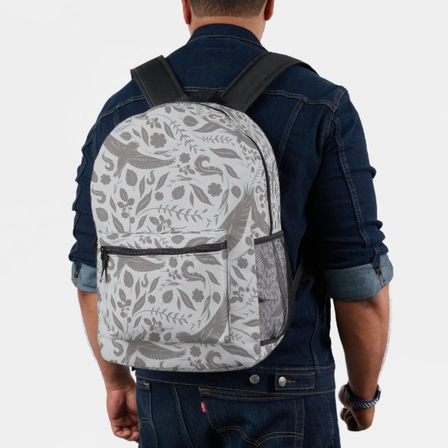 Custom Colour Falcon Pattern Printed Backpack (Insitu (Model))