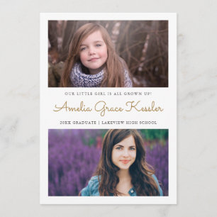Custom Colour Floral Graduation Announcement