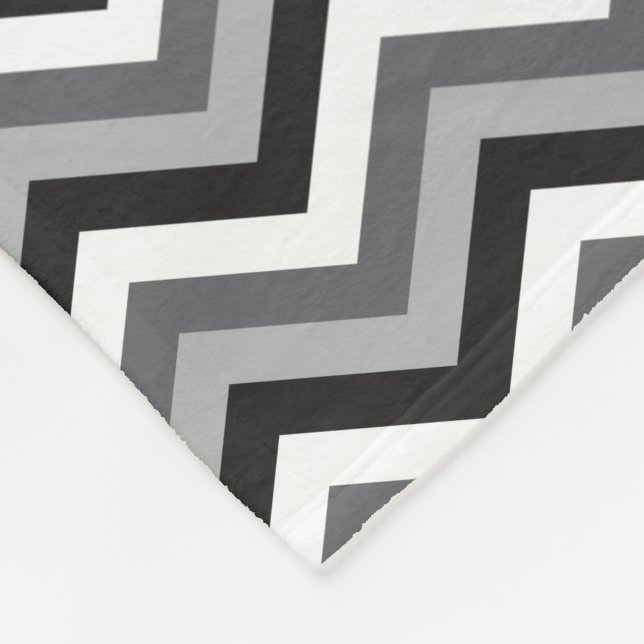 Custom Colour Four Shade Chevron Pattern Fleece Blanket (Corner)