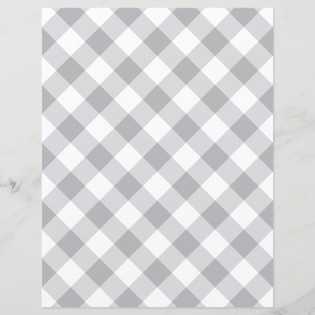 Custom Colour Gingham Check Scrapbook Paper (Front)