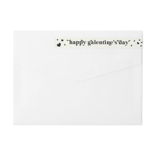 Custom Colour Happy Galentine's Day Return Address Wrap Around Label