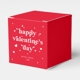 Custom Colour Happy Valentine's Day + Hearts Favour Box