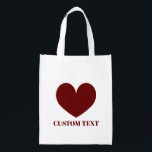 Custom colour heart symbol reusable shopping bag<br><div class="desc">Custom colour heart symbol reusable shopping bag. Personalise with your text.</div>
