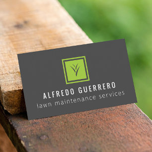 Custom Colour Home Lawn Care Gardener Landscaping Business Card