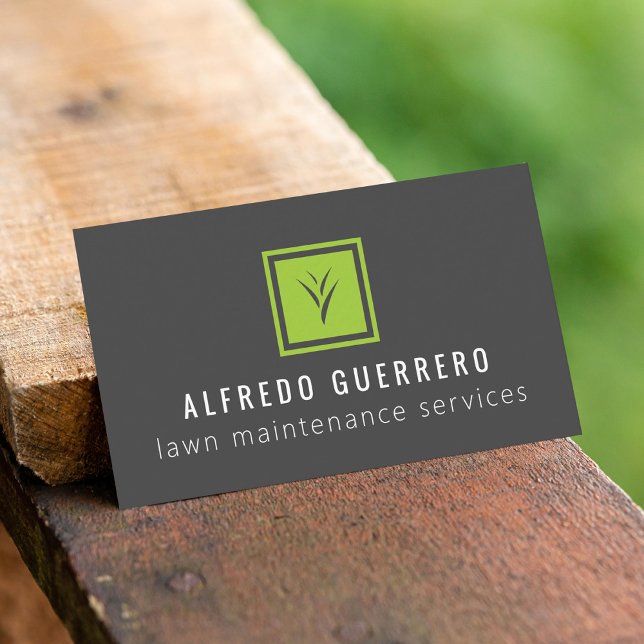 Custom Colour Home Lawn Care Gardener Landscaping Business Card (Creator Uploaded)