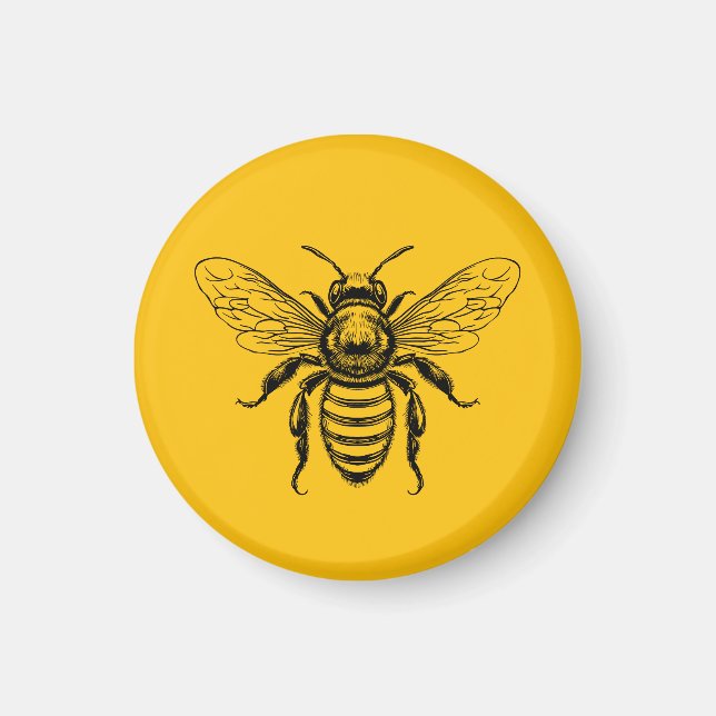 Custom colour honey bee magnet (Front)