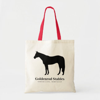 Custom Colour Horse, Personalised Farm Name Tote Bag