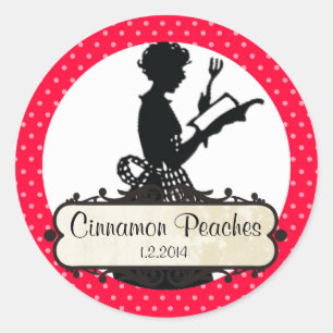 custom colour housewife cookbook canning label