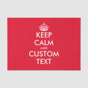 Custom colour Keep Calm gift wrap tissue paper