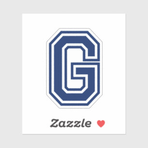 Custom colour letter G sporty college font