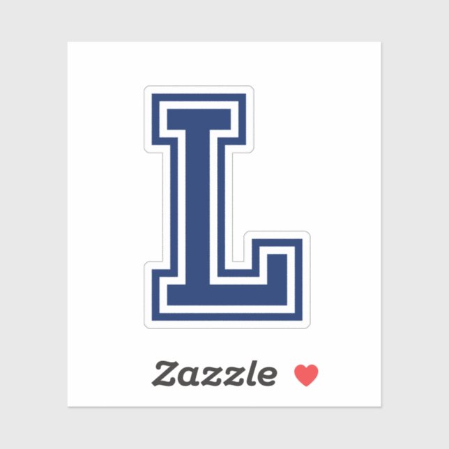 Custom colour letter L sporty college font alphabe (Sheet)