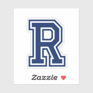 Custom colour letter R sporty college font