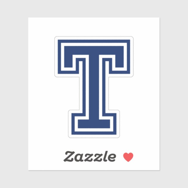 Custom colour letter T sporty college font alphabe (Sheet)