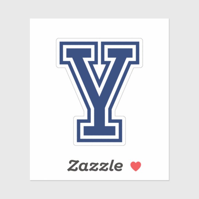 Custom colour letter Y sporty college font alphabe (Sheet)