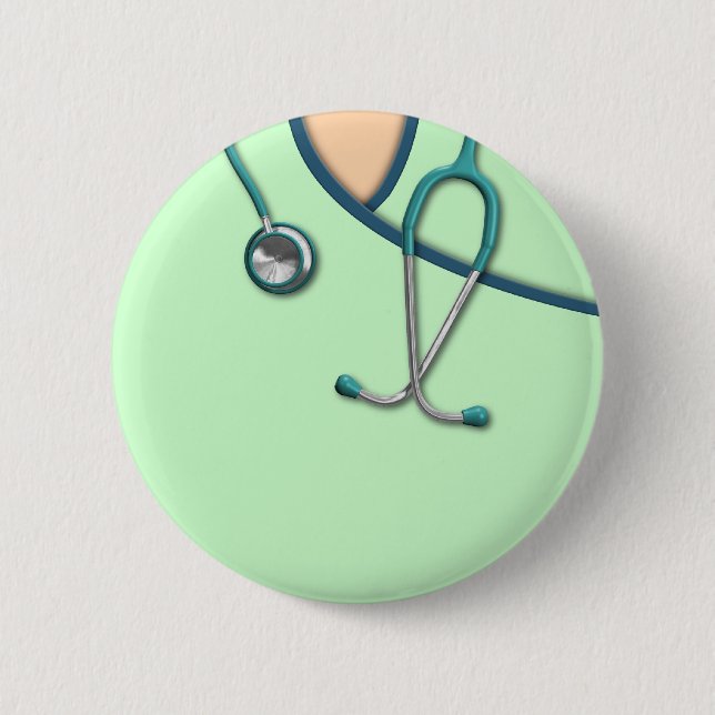 Custom Colour Medical Scrubs 6 Cm Round Badge (Front)
