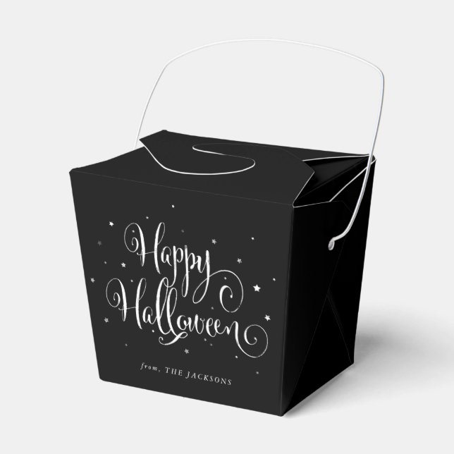 Custom Colour + Message Happy Halloween Favour Box (Front Side)