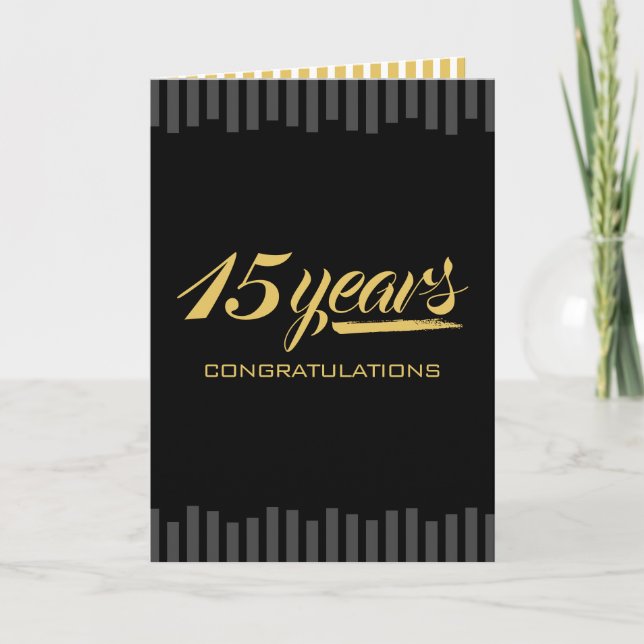 Custom colour milestone employee anniversary card (Front)