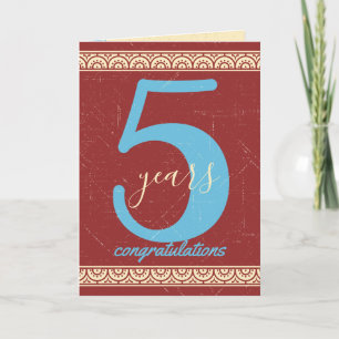 Custom colour milestone employee anniversary card