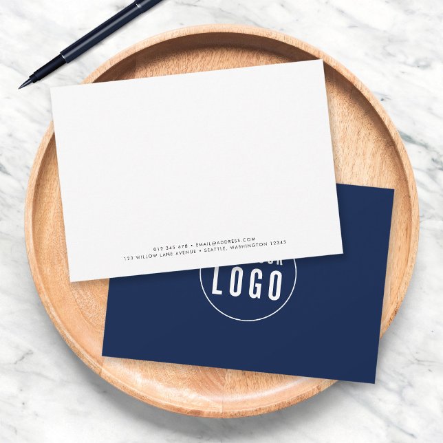 Custom Colour Minimalist Modern Add Logo Business Card (Creator Uploaded)