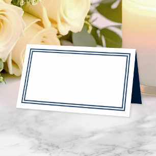 Custom Colour Modern Classic Borders Place Card