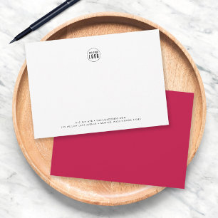 Custom Colour Modern Minimalist Add Logo Business Card