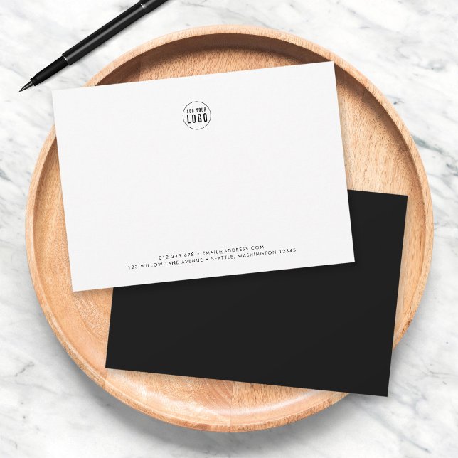 Custom Colour Modern Minimalist Add Logo Business Card (Creator Uploaded)