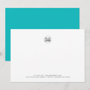 Custom Colour Modern Minimalist Add Logo Business Card